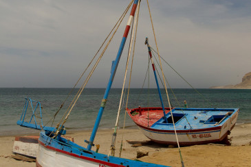 Boats at PLaya Ñuro, Piura